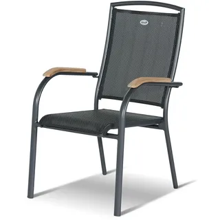 hartman gartenmöbel Raffaelo Gartenstuhl 61,8 x 70 x 98 cm grau stapelbar