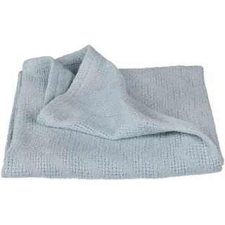 roba Kuscheldecke Strickoptik 80 x 80 cm Lil Planet GOTS zertifiziert - Hellblau