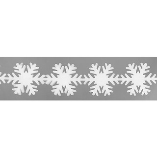 Weihnachtliche Fensterdeko "Schneeflocke", 17 cm hoch, 1,8 m lang