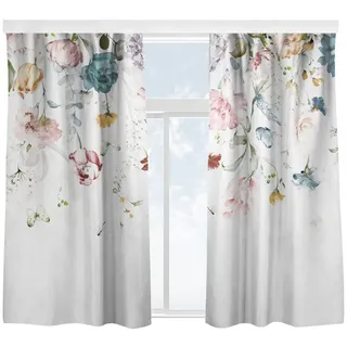 Bilderdepot24 Vorhang Gardine Natur Schmetterlingen Türvorhang Raumteiler (2 St), Multifunktionsband, blickdicht, Samt, Schiebegardinen Schlafzimmer Wohnzimmer Schiebevorhang bunt 130 cm x 200 cm