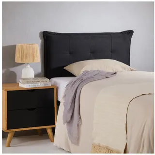 Idimex Kopfteil JALEYA 90 x 190 cm Schwarz