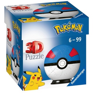 Ravensburger 3D-Puzzle »54 Teile Ravensburger 3D Puzzle Ball Pokémon Pokéball Superball 11265«, 54 Puzzleteile