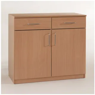 Burmeier Schlafzimmer-Set Pflegezimmer Anrichte mit Schubladen Sideboard Buche