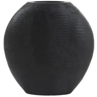 Light & Living Vase, Schwarz, Kunststoff, Oval, 40 cm, CE, Dekoration, Vasen, Bodenvasen