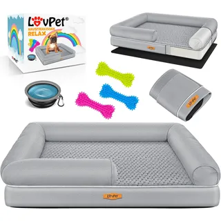 Lovpet Hundekissen Relax 91 x 71 x 22 cm grau