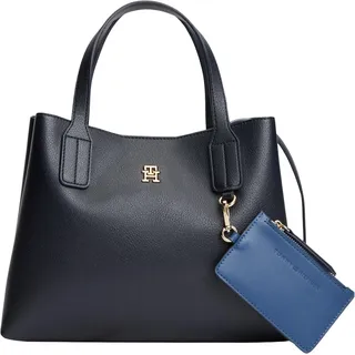 Tommy Hilfiger Icon Mini Satchel Umhängetasche Polyurethan Space Blue