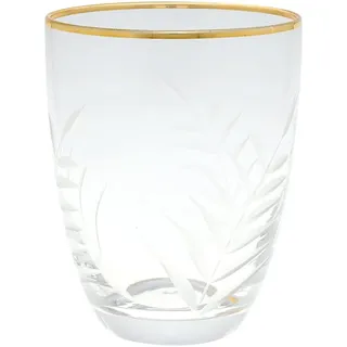 Greengate Wasserglas Cutting mit Goldrand in klar | Gr.: onesize
