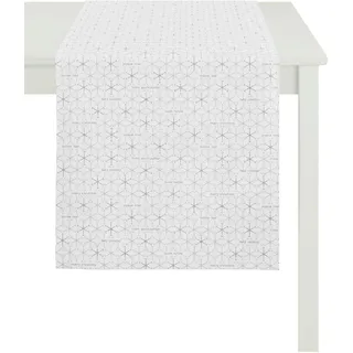 APELT Tischläufer APELT "3008 Christmas Elegance, Weihnachtsdeko, Weihnachten", grau (hellgrau, silberfarben), B:48cm L:140cm, Polyester, Tischdecken