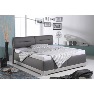 Polsterbett MAINTAL Betten Gr. Bettgestell mit Matratze, Liegefläche B/L: 180 cm x 200 cm, Gewicht bis: 100 kg H3, Kaltschaummatratze, braun (braun, cappuccino) Bett Bettgestell Polsterbett Polsterbetten mit Bettkasten Betten verstellbaren Kopfteil-Elementen