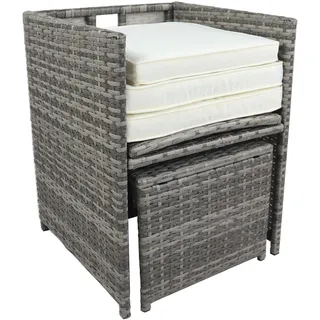 VCM Gartenstuhl Raloso 53 x 53 x 84 cm grau 4 St.