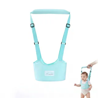 SIVZUMO Lauflernhilfe Baby Gehhilfe für Kleinkinder, Verstellbares Baby Laufgeschirr zum Laufen Lernen, Atmungsaktive Laufhilfe & Gehfrei mit Süßem Hasen-Design, Sicherheitsgeschirr 7-24 Monate, Grün