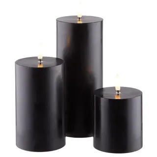 Butlers LED-Kerzen NORDIC LIGHT 3er-Set in Schwarz | Gr.: onesize