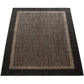 Paco Home - In- & Outdoor Teppich Flachgewebe Boho Sisaloptik Robust Balkon & Garten Grau 120x160 Cm