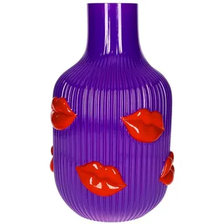 Giftcompany Dekovase L'amour Vase Lippen lila 30cm (Vasen) bunt|lila