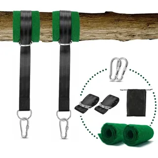 Hängemattengurt 1,50 M X 2, Hängematten-befestigungsset, Verstellbare Aufhängegurte Mit D-ring – Hochwertige Karabiner – Max. Belastung 500 Kg, Ideal Für Gartenschaukeln, Hängematten Und Baumschaukels