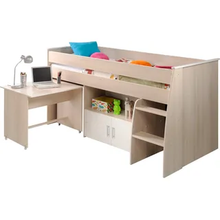 Parisot Hochbett Charly 90 x 200 cm Akazie weiß