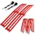 180 cm 680 kg klappbar Aluminium geriffelt rot 2 St.