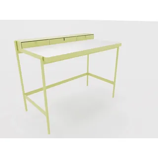 PS 20 Sekretär/Schminktisch Grünbeige (RAL 1000) Laminat Weiß