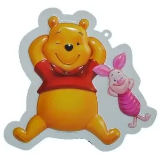 alles-meine.de GmbH XL - 3-D Winnie The Pooh Wand Bild Bär Teddy Tigger Ferkel Esel Eeyore Puuh