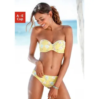 SUNSEEKER Bügel-Bandeau-Bikini-Top Ditsy Gelb 34 Cup E