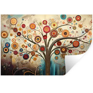 WANDTATTOO Baum - Baum des Lebens - Farbe Deko Wohnzimmer 60x40 cm