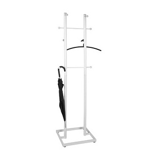 HAKU Möbel Kleiderständer 88381 weiß Metall 8 Haken 45,0 x 175,0 cm