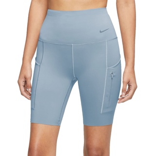 Nike Damen Go Firm-Support High-Waisted 8" Shorts blau