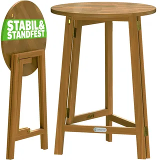 CASARIA Bistrotisch Ø 80 x 110 cm Holz Braun