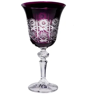 CRISTALICA Weinglas Schleuderstern Laura 170ml Lila