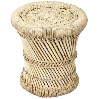Marrakesch Orient & Mediterran Interior Hocker Benita 30 x 30 x 30 cm Beige