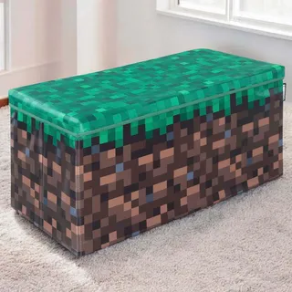 Minecraft Sitzhocker Aufbewahrungsbox 30 x 60 x 30 cm Grün