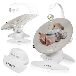 lionelo Babywippe IRIS, 360°-Sitz/3 Schaukelmodi/5 Geschwindigkeiten/Leiser Motor beige