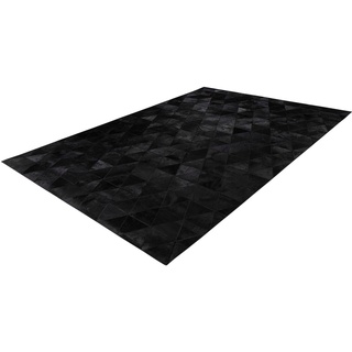 Fellteppich Lavin 325 Lederteppich, Padiro, rechteckig, Höhe: 8 mm, 100 % Rindslederfell, Unikat schwarz