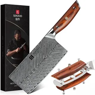 Damaststahl Hackmesser Profi Chinesisches Kochmesser 18cm Kohlenstoff