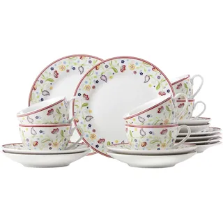 Ritzenhoff & Breker Kaffeeservice Doppio Shanti, 18-teilig, Porzellangeschirr