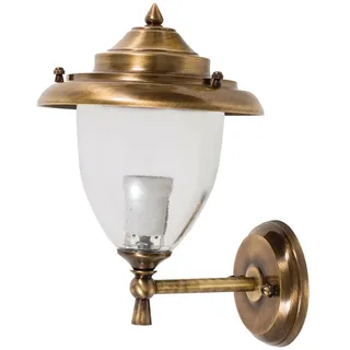 Wandleuchte Messing Hof IP64 Maritim außergewöhnliche Außenlampe Laterne Haustür
