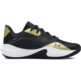 Under Armour Lockdown 7 Low Basketballschuhe 001 black/metallic gold/black 42