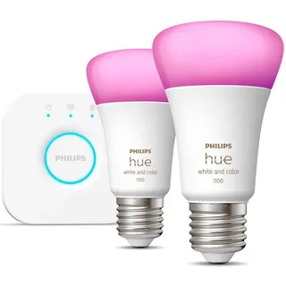 Philips Hue HUE weiß and Color Ambiance Starter-Set 2xE27 & Bridge