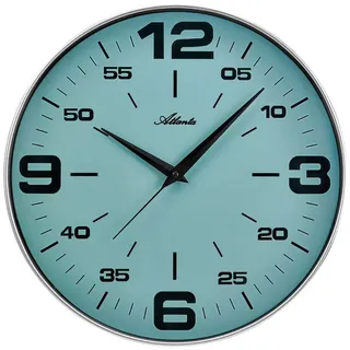 Atlanta Wanduhr 4552/6 (Quarz Türkis) blau