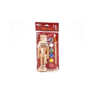 Nussknacker zum Bemalen Holz Bastelset Figur Weihnachten Dekoration Unikat