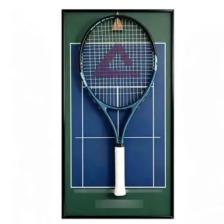 Pandahat Wandmontierter Tennis-Rack Für Tennis Fans und Spieler Tennisball und Schläger Bilder Wandhalterung für Tennisschläger(D)