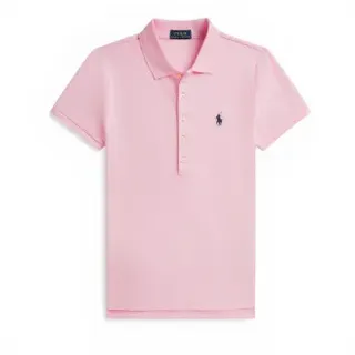 Polo Ralph Lauren für Damen. 211B18200014 Slim Fit Stretch-Poloshirt rosa (S), Lässig, Baumwolle, Kurzarm