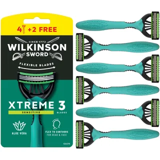 Wilkinson Sword Xtreme 3 Sensitive Einwegrasierer Einmalrasierer, 6 St