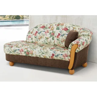 Home Affaire "Milano, bequemes solitär Sofa im Landhaus-Stil, B/T/H 181/79/83cm", braun (braun, geblümt), B:181cm H:83cm T:79cm, Chenille (70% Polyacryl, 30% Polyester);Chenille (70% Polyacryl, 30% Polyester) auf Korpus und Zierkissen, Sitz und Rücken im