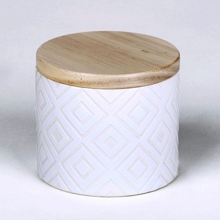 Lambert Ebba Duftkerze im Keramikgefäß mit Deckel weiß