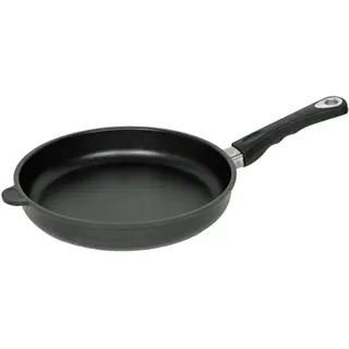 AMT Gastroguss Bratpfanne 26 cm Ø, 5 cm hoch, fester Stiel, nicht induktionsgeeignet, Lotan® Antihaft-Veredelung, Gusspfanne (Aluguss), AMZN-526