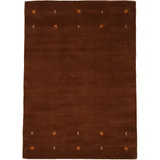 Wollteppich CARPETFINE "Gabbeh Uni" Teppiche Gr. B/L: 300 cm x 400 cm, 15 mm, 1 St., braun Orientalische Muster reine Wolle, handgewebt, Gabbeh Loom Tiermotiv, auch als Läufer