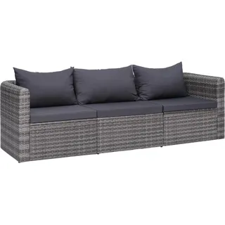 vidaXL Garten-Sofagarnitur grau