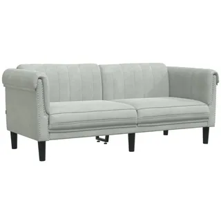 vidaXL Sofa 2-Sitzer Hellgrau Samt