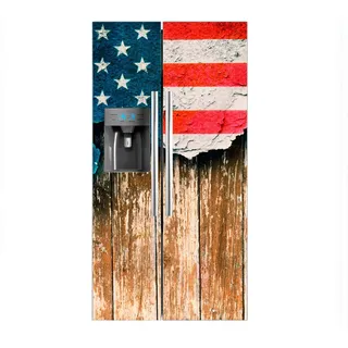 Oedim Kühlschrankaufkleber Aufkleber Klebefolie, amerikanische Flagge, USA, Verschiedene Größen 91x176cm
